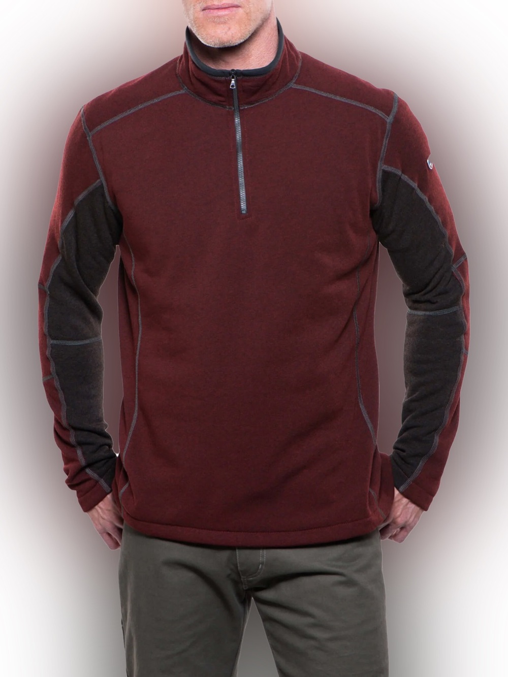 KUHL Revel 1/4 Zip Performance Fleece Red Maroon Sweater Shirt XXL